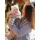 A cap on ties with ears children's Amarobaby Pure Love Bear, with a lining, size 40-42 cm, sand