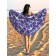 Pareo and beach rug "Sea patterns with anchors", d = 150 cm