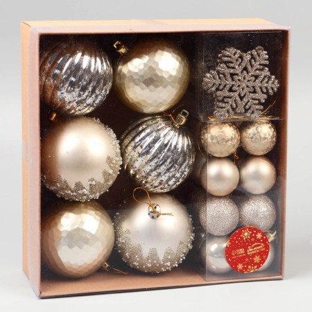 A set of jewelry plastic 30 pcs "Trilate" d-7 and 3.5 cm, snowflake-6.5 cm, mix-1