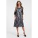 Female dress, size 42, gray color, black