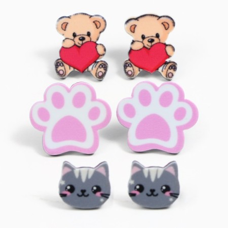 Earrings "Magic around us", 2 x 1.5 cm-2