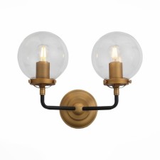 Бра St Luce. SL234.401.02. Varieta. 2х40 Вт, E27, 36х27 см, цвет чёрный, золото