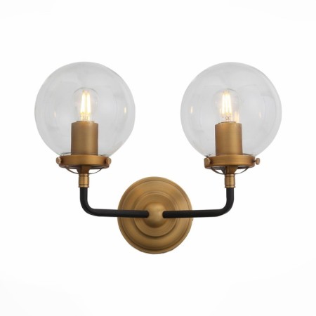 Sconces st. SL234.401.02. Varieta. 2x40 watts, E27, 36x27 cm, black color, gold