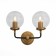 Sconces st. SL234.401.02. Varieta. 2x40 watts, E27, 36x27 cm, black color, gold