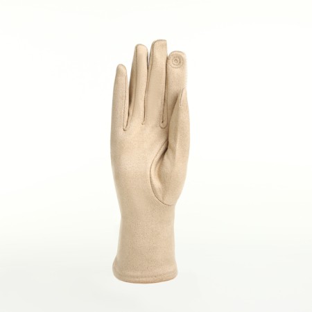 Gloves are female, dimensionless, without insulation, beige color-1