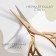 Scissors for needlework "petal", mowed blade, 4.5 ", 11.4 cm, gold color