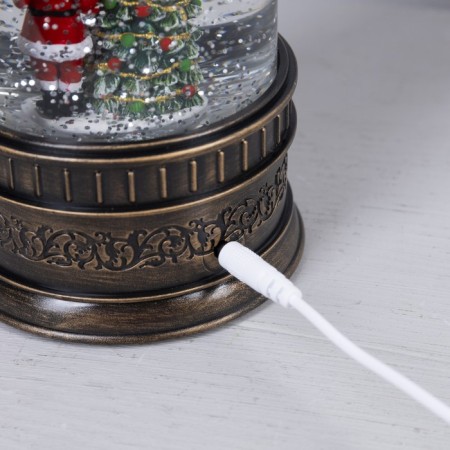 LED figure "Lantern with Santa Claus" 14 × 27 × 14 cm, plastic, AAX3 batteries (not complete), USB, glow warm white-3