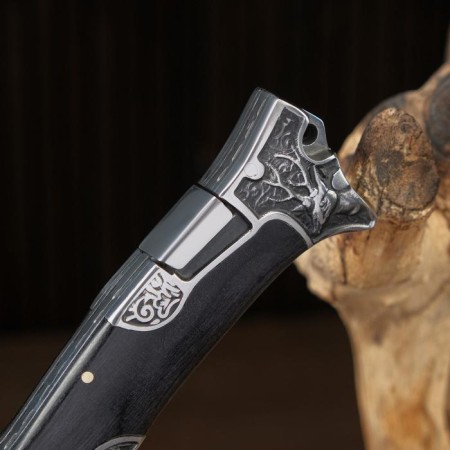 Folding "Barin" steel - 65x13, handle - wood, 23 cm-6