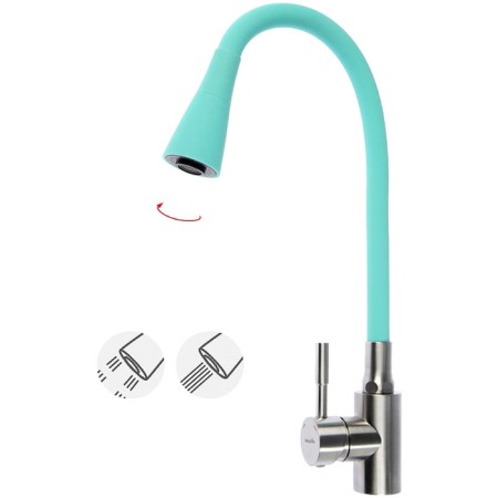 Accoona A9890K-3 kitchen mixer, single-leaf, flexible surge, 2 modes, turquoise-2