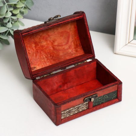 Casket Wood Elevated "curls and mesh" chest mix 8x13x9 cm-2