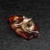 Souvenir "Snake of Cobra", small, brass, amber