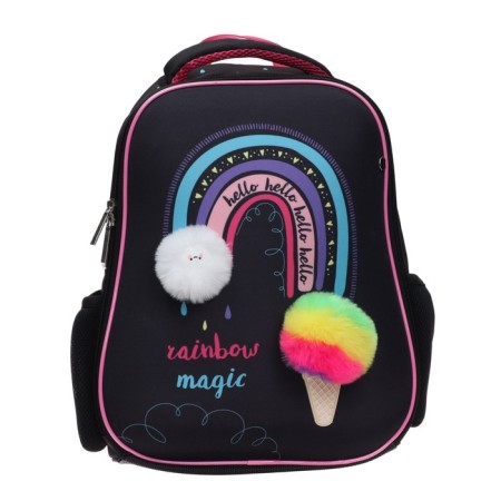 Frame backpack 38 x 29 x 12.5 cm, Hatber Ergonomic Light "Rainbow Ice Cream", Blue NRK_71028-3