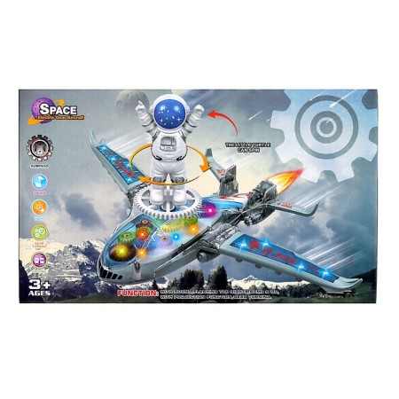 The gear aircraft, light and sound, works from batteries-7