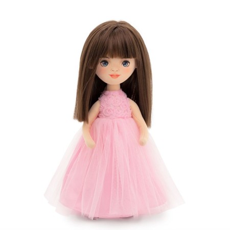 Sophie soft doll "In a pink dress with roses", 32 cm-2