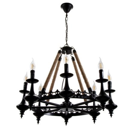 Chandelier "Castle" 8he14 40w Black 83x83x70-110cm Bayerlux-1