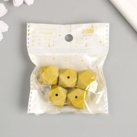 Busina silicone "polyhedron" olive d = 1.7 cm-3