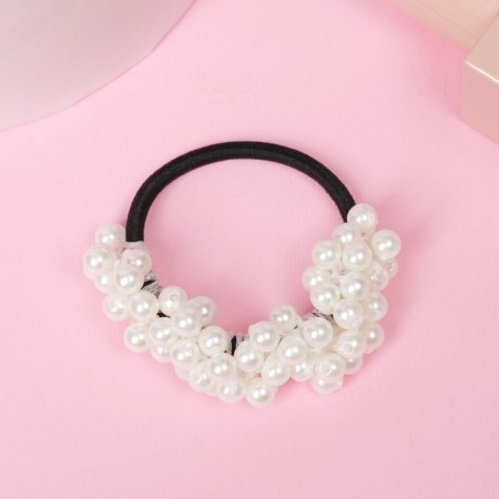 Hair gum "Mermaid" 4.5 cm, white-1