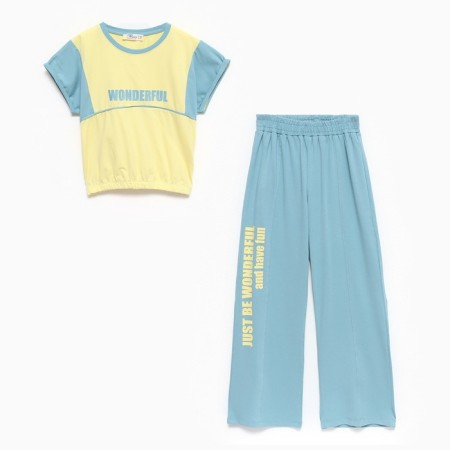 Kit for girls, yellow/mint color, height 170 cm