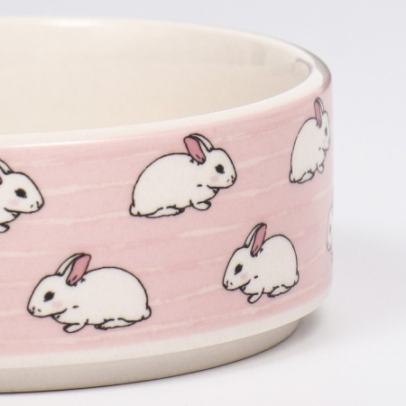 Ceramic "Rabbits" 200ml, 10.5 x 4 cm, pink-3