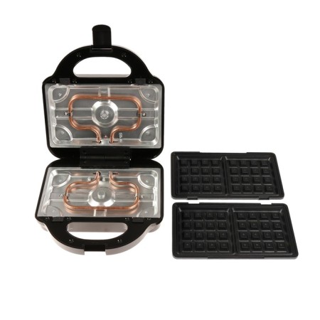 Multigril Sakura SA-7424, 750 W, 3 interchangeable panels, anti-stick coating, gray-black-2