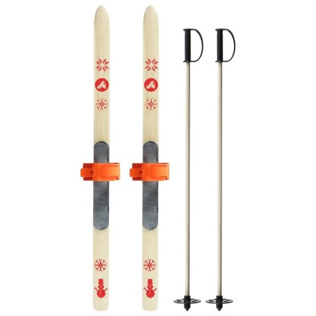 Ski -adolescent kit: skiing 90 cm, sticks 80 cm, Mix colors-5