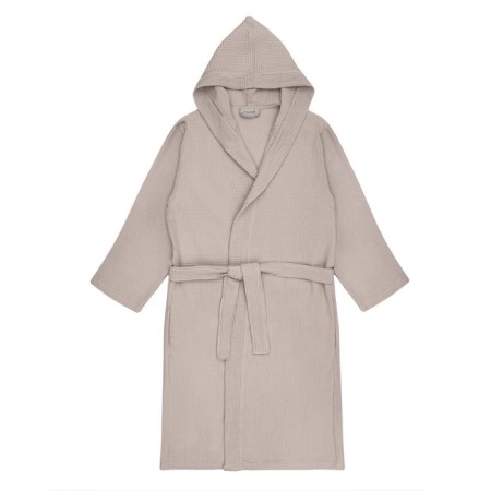 Waffel bathrobe Sofi de Marko naomi, with a hood, size l, color powder