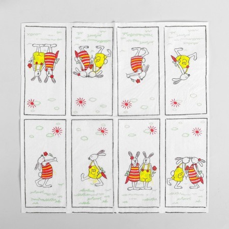 Paper napkins "Easter rabbits", 33x33 cm, set 20 pcs.-1
