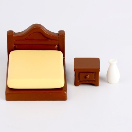 Miniature puppet "sleeping place", set bed and cabinet-3
