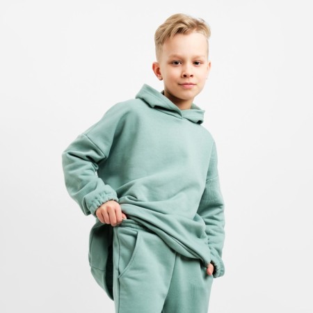 Kids (hoodies, trousers) minku color khaki, height 140 cm-10