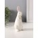 Souvenir Ceramics "White Rabbit with Green Bantic" 6x6.5x16.5 cm
