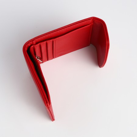 Women's wallet on magnet, red color-3