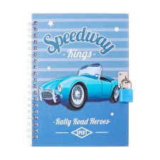 Gift notebook, 45 sheets, line, on the castle, on the crest, car (17.8x13cm)