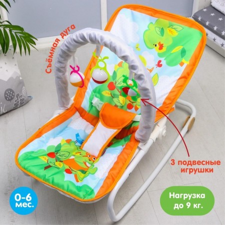 Swear-rocking chair for newborns "Forest Fairy Tale", game arc, removable toys mix