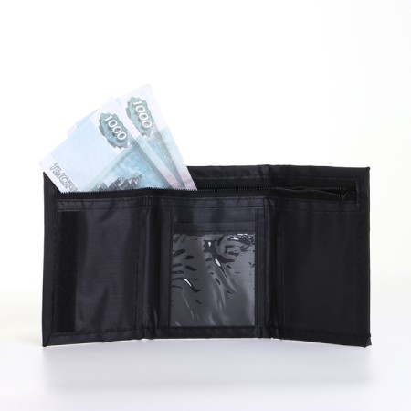 Children's wallet on Velcro "chosen", black color-6