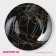 Board ceramic dining share "Cassiopeia", D = 24 cm, black color