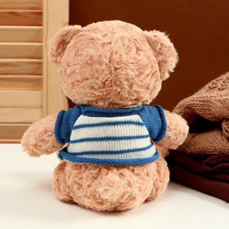 Soft toy "Bear" in a striped jacket, 25 cm, color mix-3