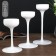 Glass "Glass" Creck "White Set 3 pcs H- 20, 23, 26x12x12 cm