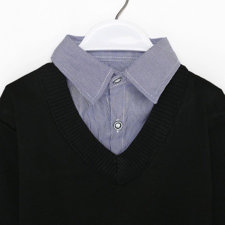 School jumper-unit for boys, black color, height 140-146cm-5