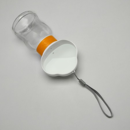 Walking drinker 585 ml+feed container, yellow-5