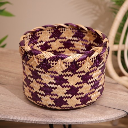 Wicker basket, from bamboo 30x30x25 cm-1
