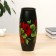 Vase rose with painting on painted glass, D-7; 10x23 cm