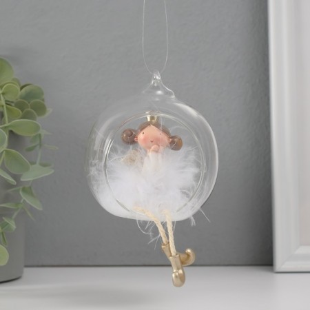 Souvenir Polystone "Angel Princess Fluff in the ball" 9x8.5x8.5 cm-1