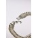Bracelet with rhinestones "shining" a double thread with an interval, white color in silver, 18 cm