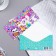 Money envelope "Happy Birthday!" elephant, purple background, 16.8x8 cm