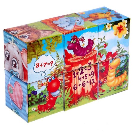 Cubes "Beast", 6 pieces (cardboard)-2