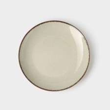 Pearl plate, d = 25 cm, mint color, porcelain