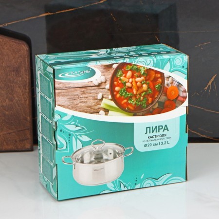 Poster "Lira" 3.2 l, d = 20 cm, capsule, glass cover, induction-3