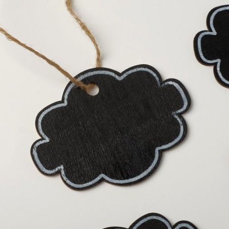 Cretaceous price tag "suspended" 8 × 5.8, a cloud, (packaging 10 pcs.), Black and white color-1