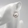 Earrings with pearls "splendor" two circles, white color in gold