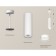 Ambrella Light Acrylic lamp, XP8191004, GX53 LED 12 W, white sand, white matte